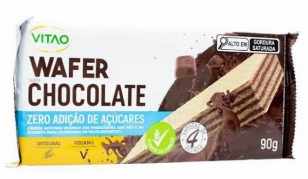 Wafer chocolate 90g zero açucar